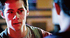 Stiles and Scott looking at each other and crying