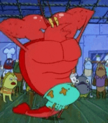 Larry the Lobster thrusting