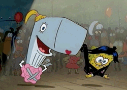 Pearl and SpongeBob dance