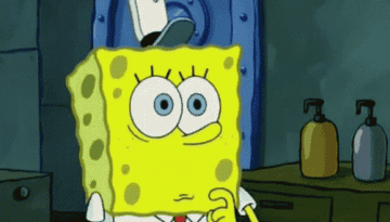 SpongeBob makes a funny, knowing face