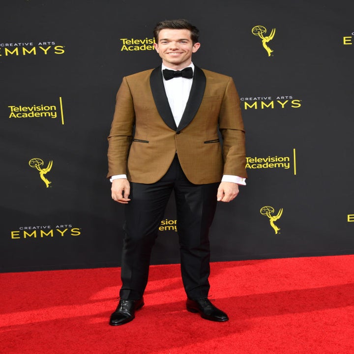 John wearing a tux at the Creative Arts Emmys red carpet