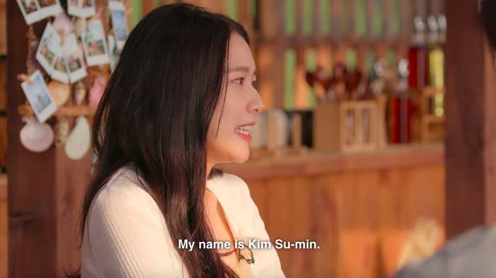 A girl introduces herself as Kim Su-min