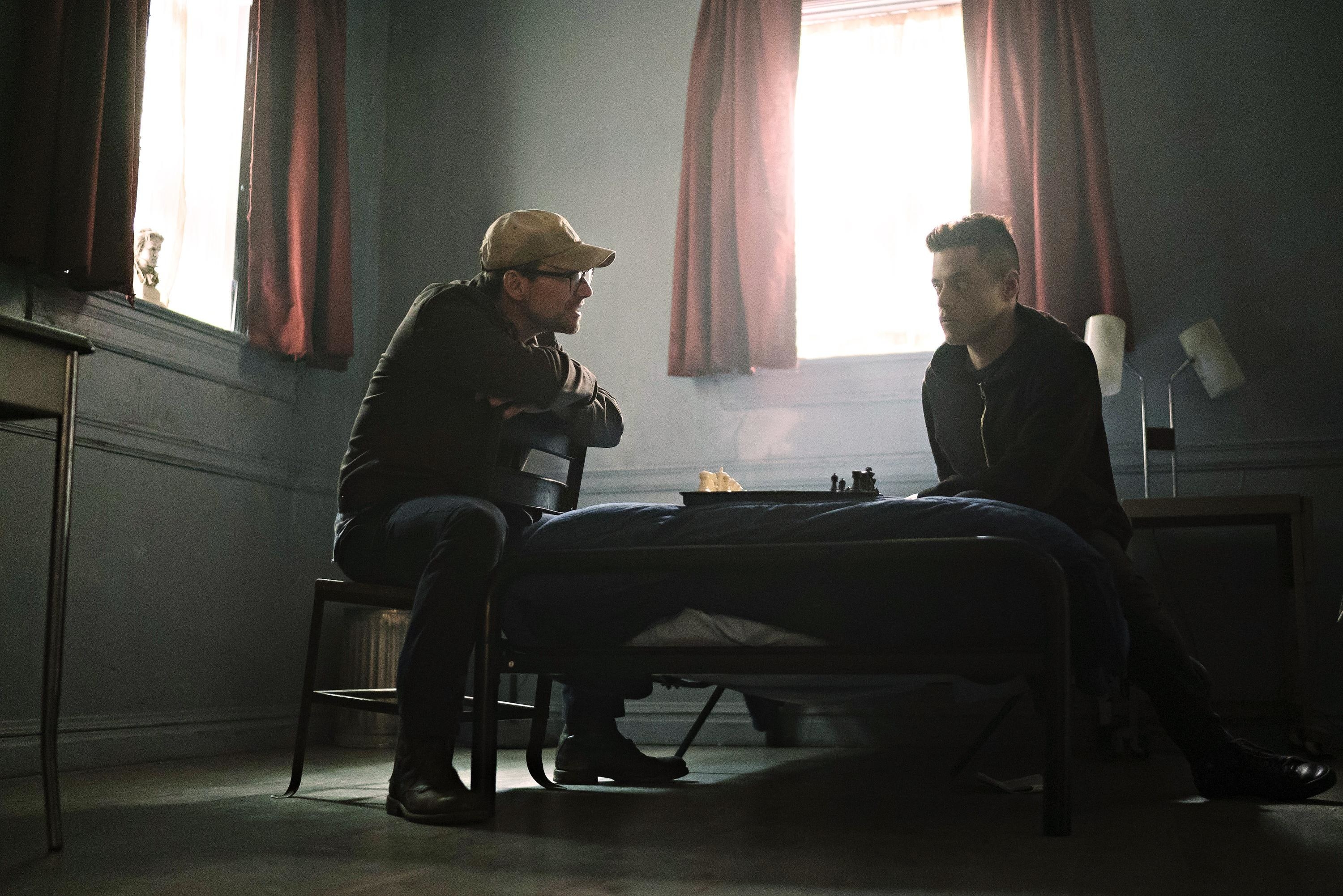 Christian Slater and Rami Malek in &quot;Mr. Robot&quot;