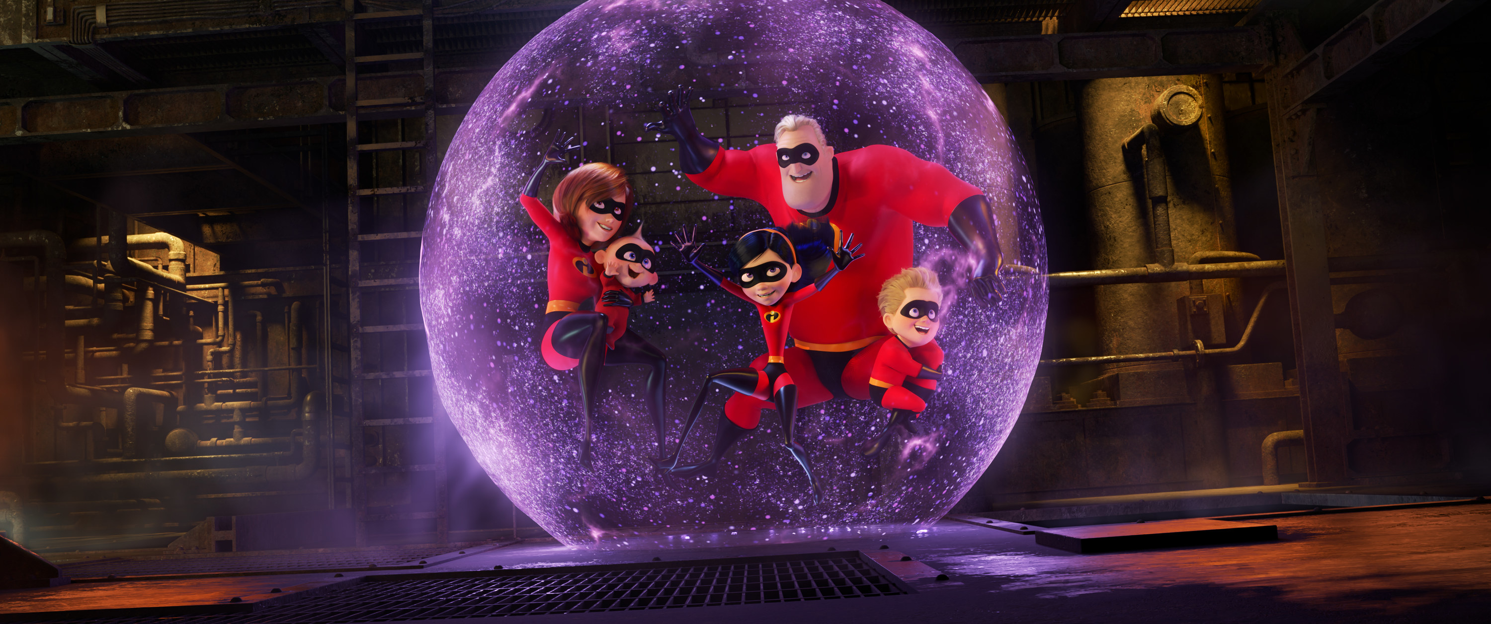 The Parr family in Violet&#x27;s bubble