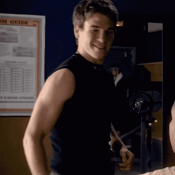 Spinner Mason lifting weights