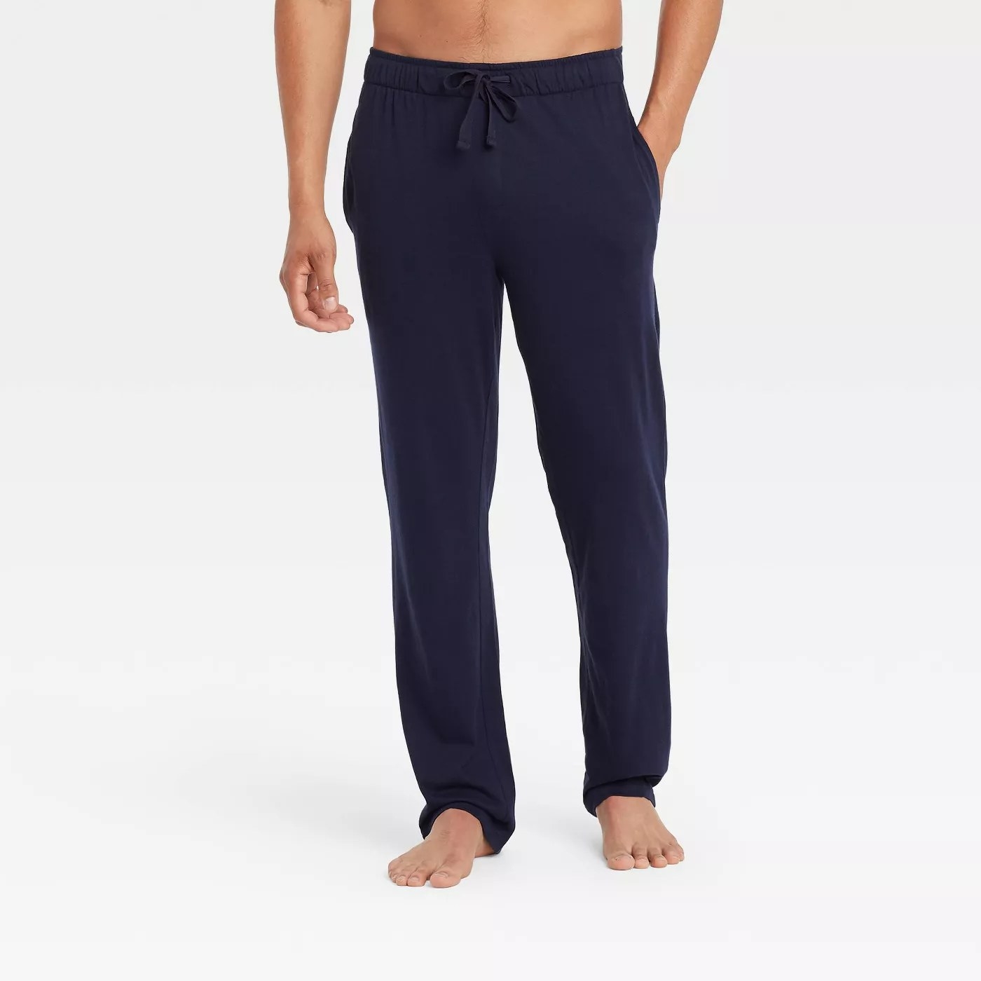 A pair of blue pajama pants