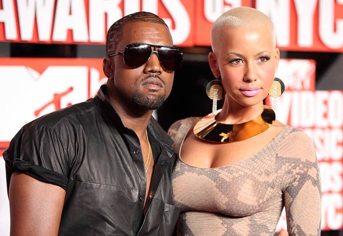 Kanye and Kim at the MTV Video awards when they were a couple