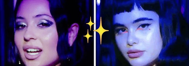 maddy from euphoria on the left and kat from euphoria on the right