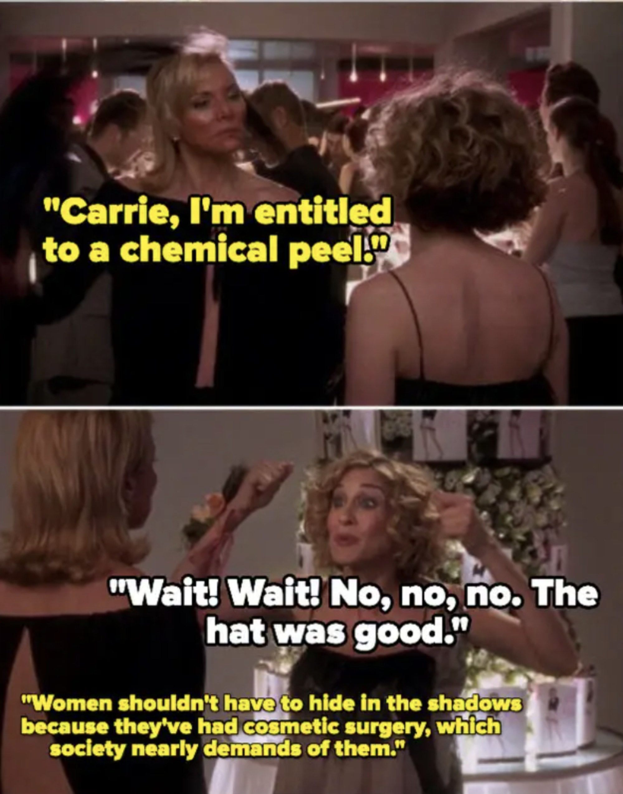 Samantha defending herself from Carrie&#x27;s body-shaming