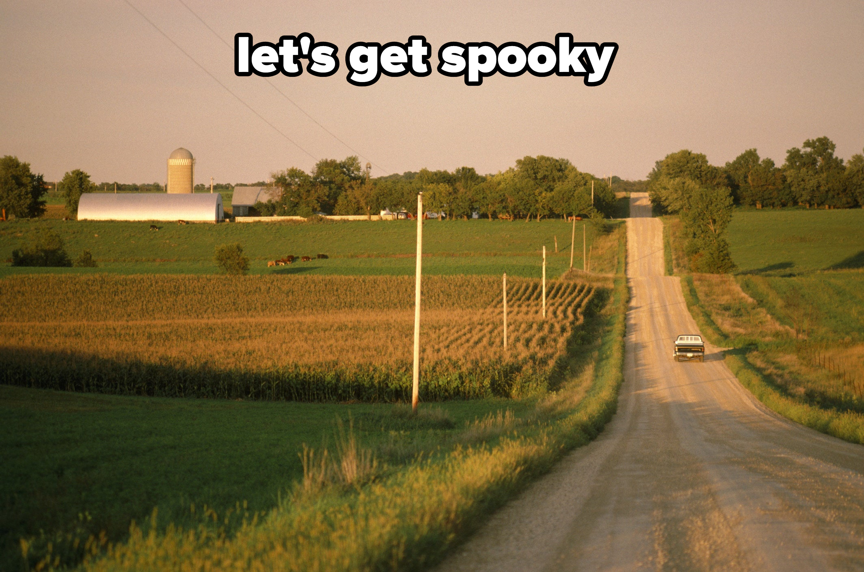 a road in Minnesota with caption: let&#x27;s get spooky