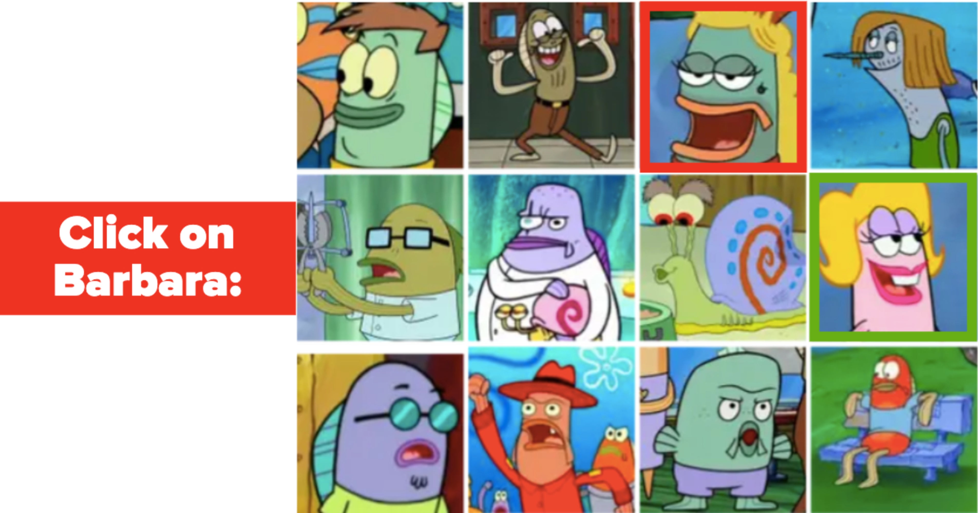 SpongeBob SquarePants Name The Minor Characters Trivia