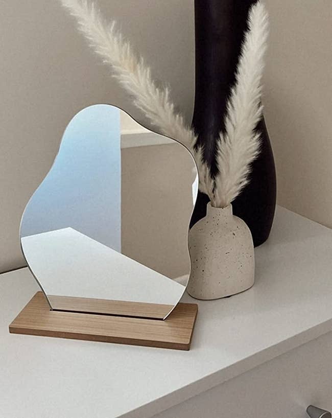 reviewer image of the mirror on a shelf