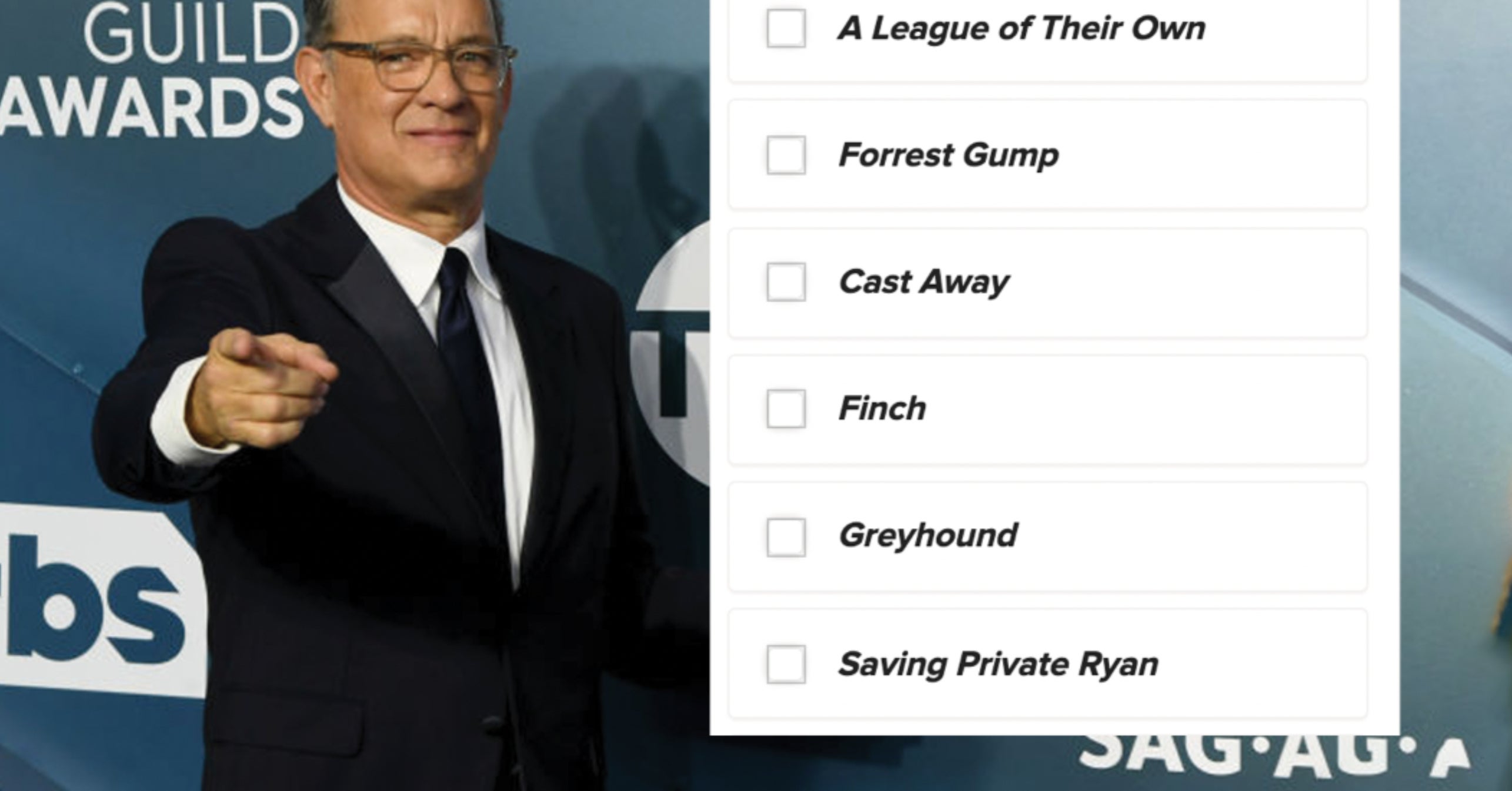 How Many Tom Hanks Movies Have You Seen Checklist Quiz
