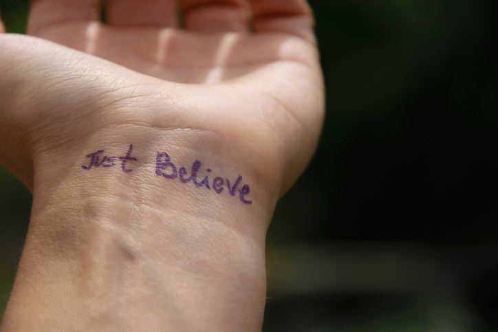 tattoo that says &quot;just believe&quot;