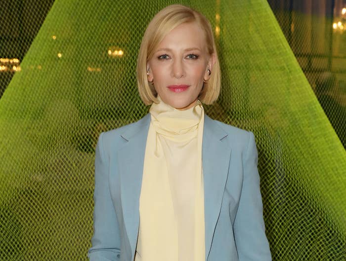 A closeup of Cate