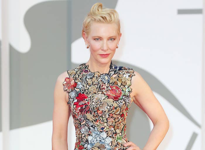 A closeup of Cate