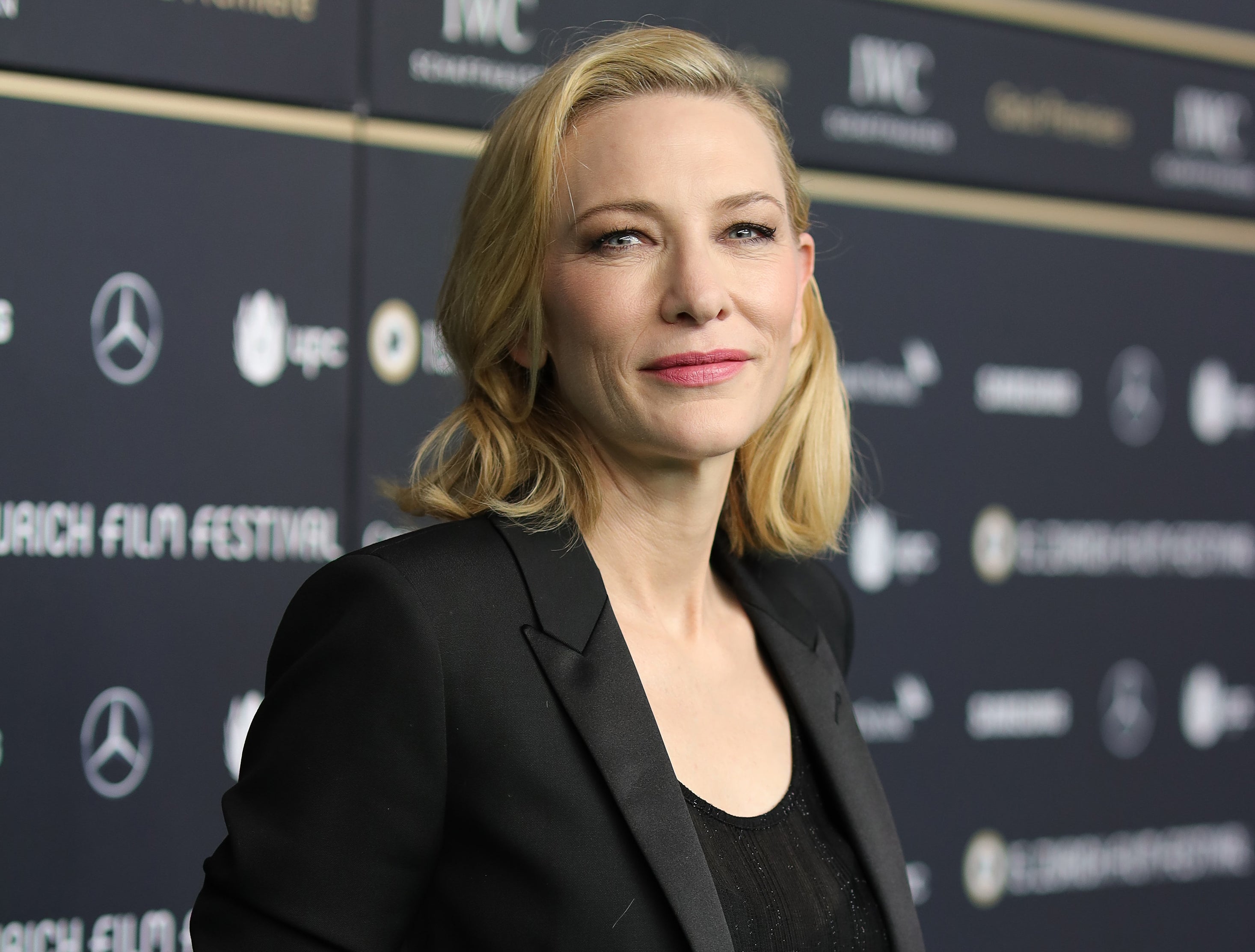 A closeup of Cate