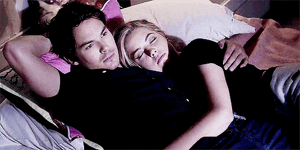 Caleb and Hanna laying down together