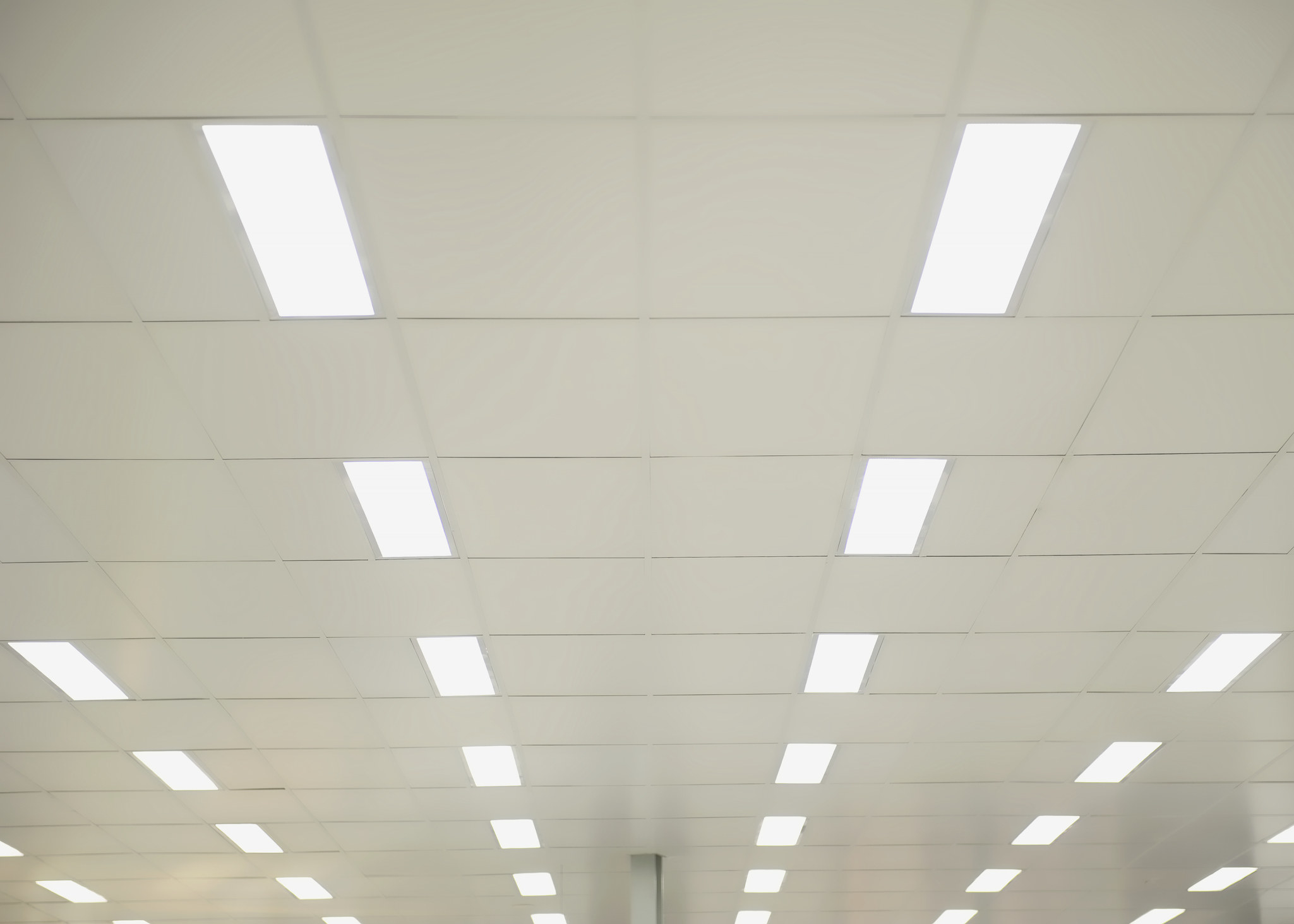 Fluorescent lighting in a drop ceiling