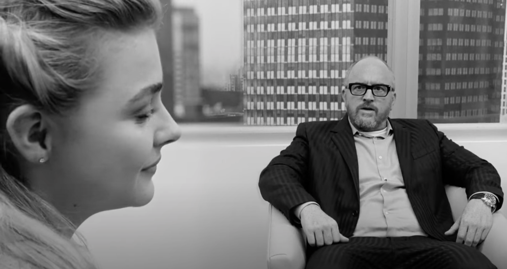Chloe Grace Moretz and Louis CK in the film