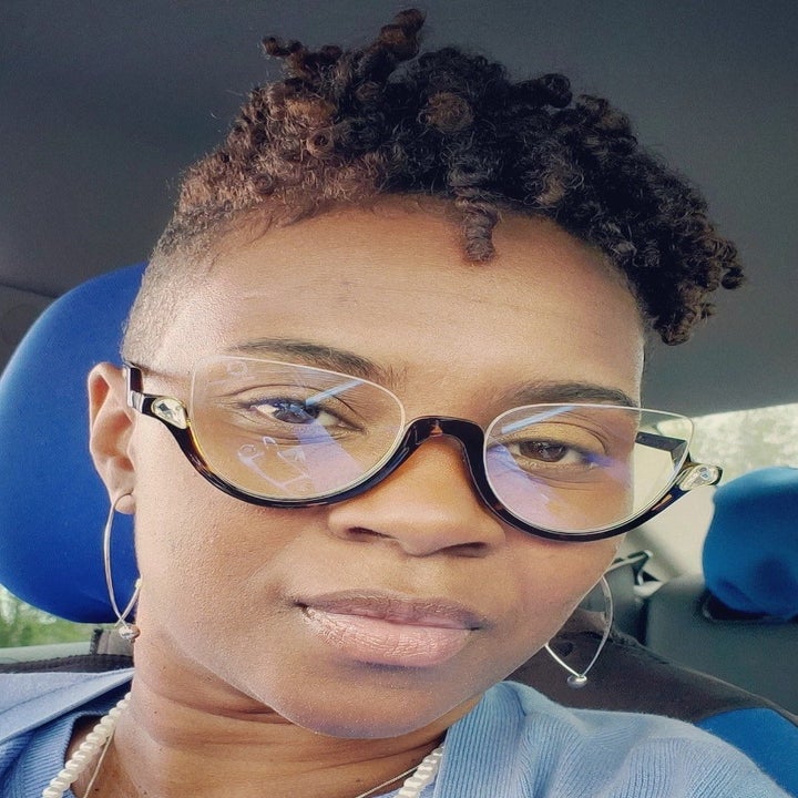 reviewer with defined curls after using the leave-in conditioner