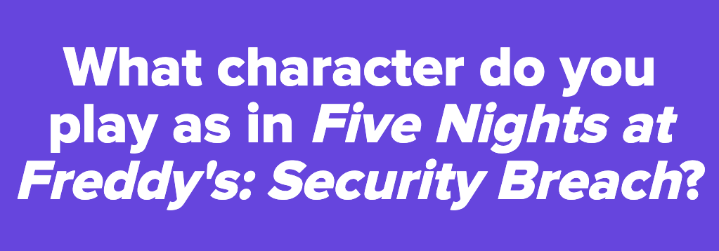 which security breach character are you quiz｜TikTok Search