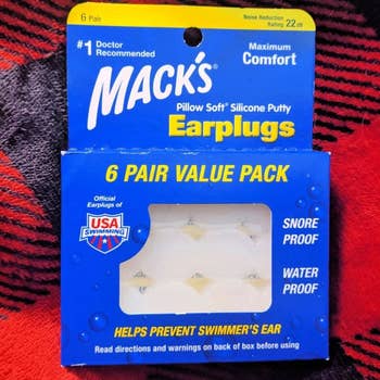 a reviewer photo of a box of earplugs