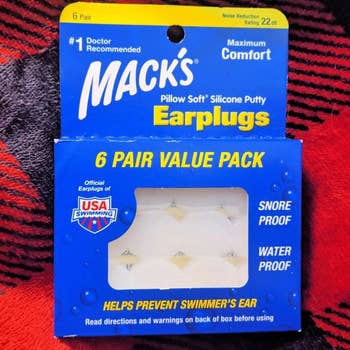 a reviewer photo of a box of earplugs