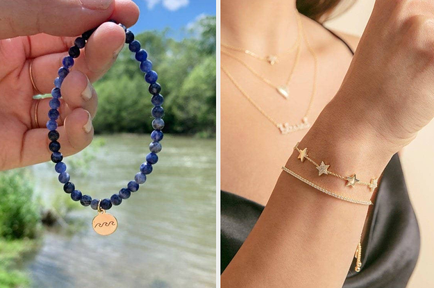 Two images of charm bracelets
