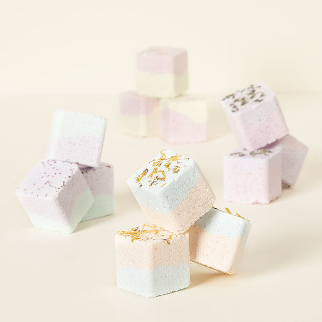 Assorted shower steamers in pastel colors
