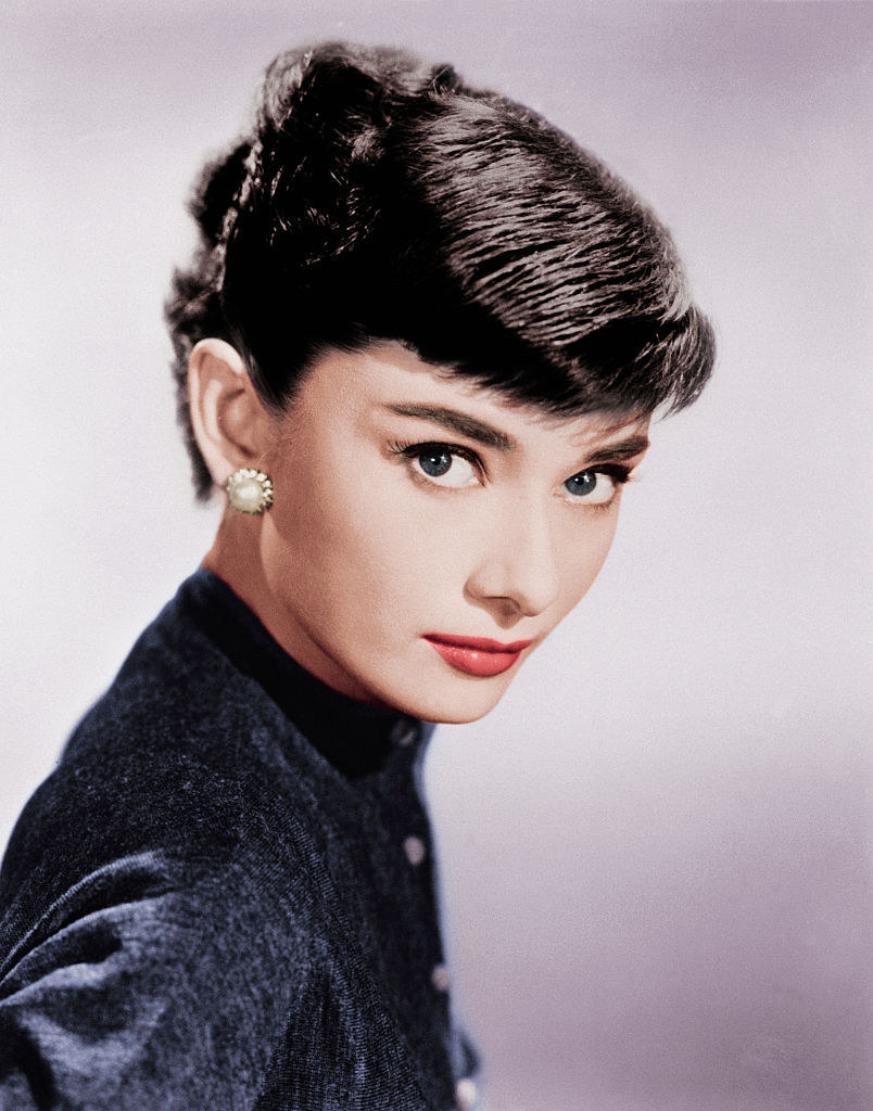 Audrey Hepburn posing for a portrait