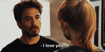 A gif of Robert Downey Jr telling someone &quot;I love you&quot;