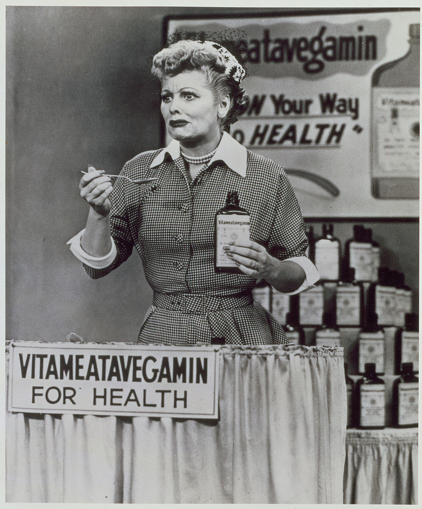 Ball performing on I Love Lucy in the famous Vitameatavegamin scene