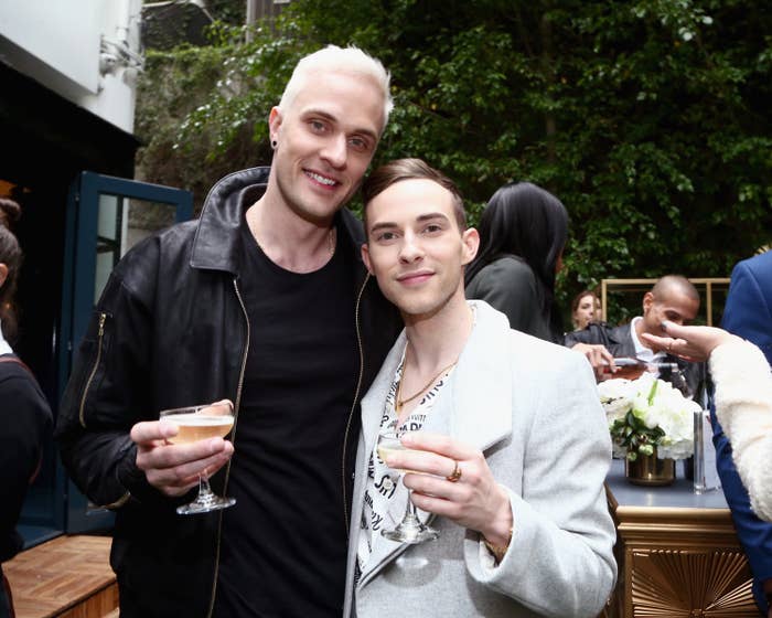 Rippon and Jussi-Pekka Kajaala pose for a photo while holding drinks