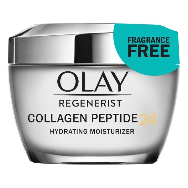 A container of Olay hydrating moisturizer