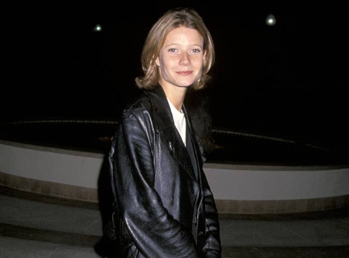 A teenage Gwyneth smiles at the camera