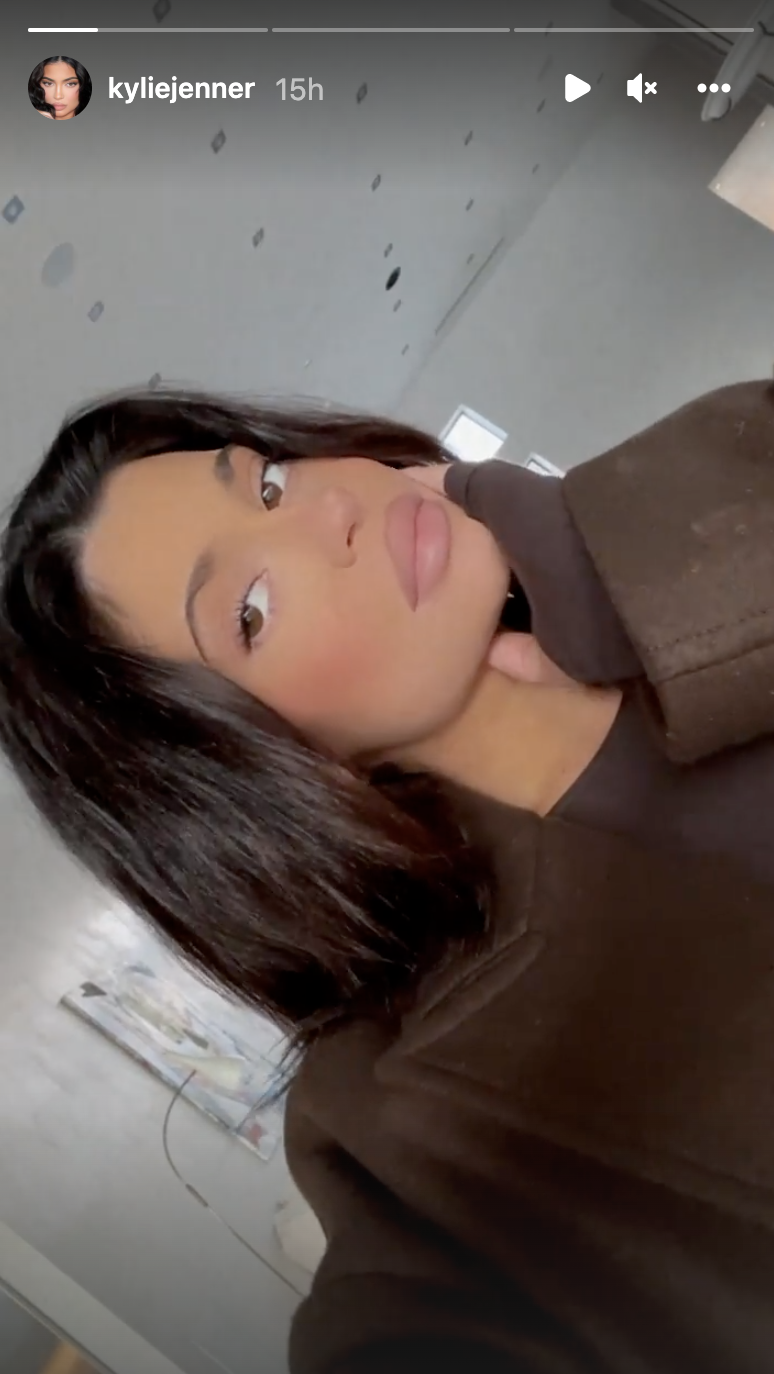 Kylie in a video selfie