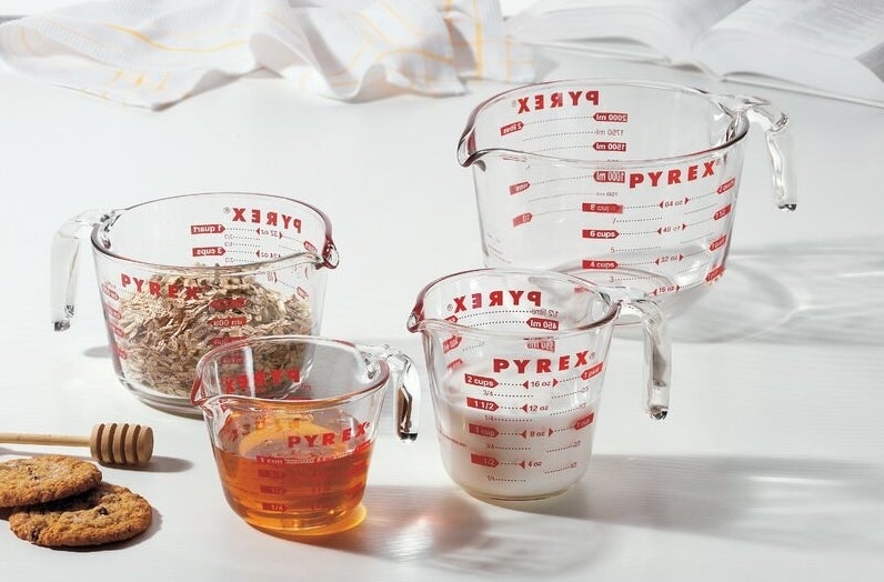 An image of a four-piece glass measuring cup set