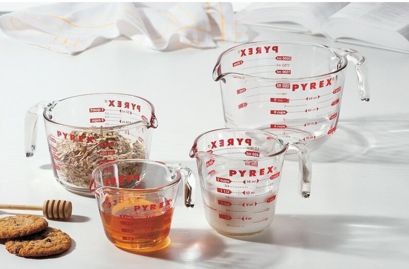 An image of a four-piece glass measuring cup set