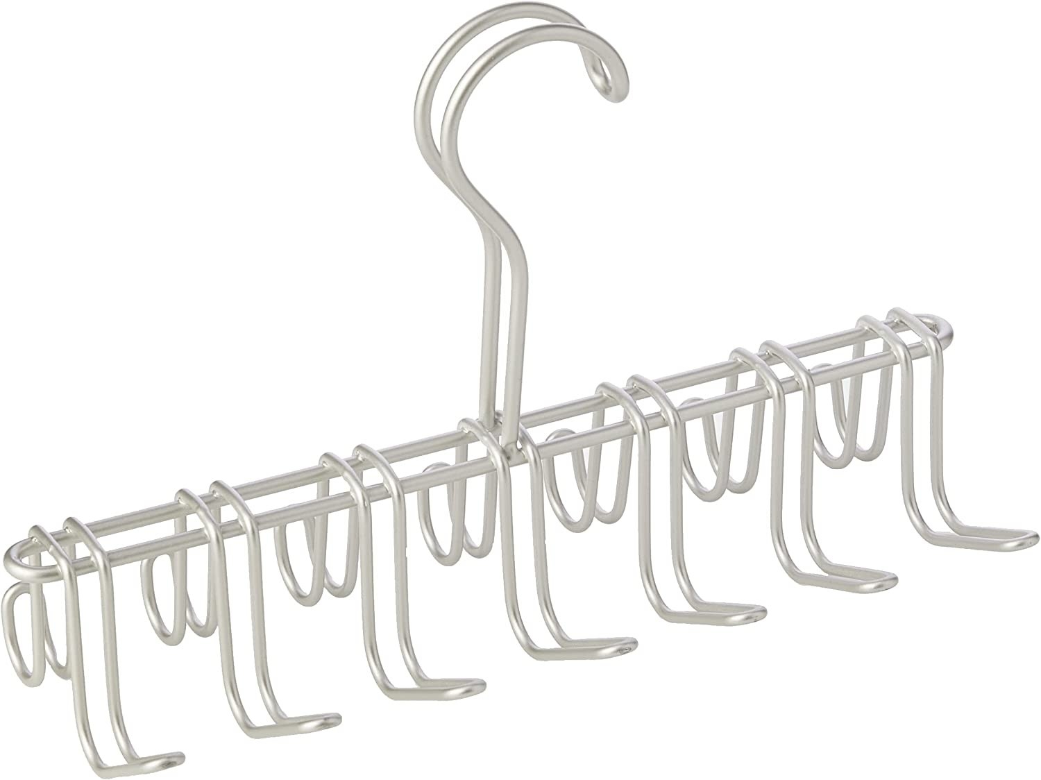 a clothes hanger with hooks for ties