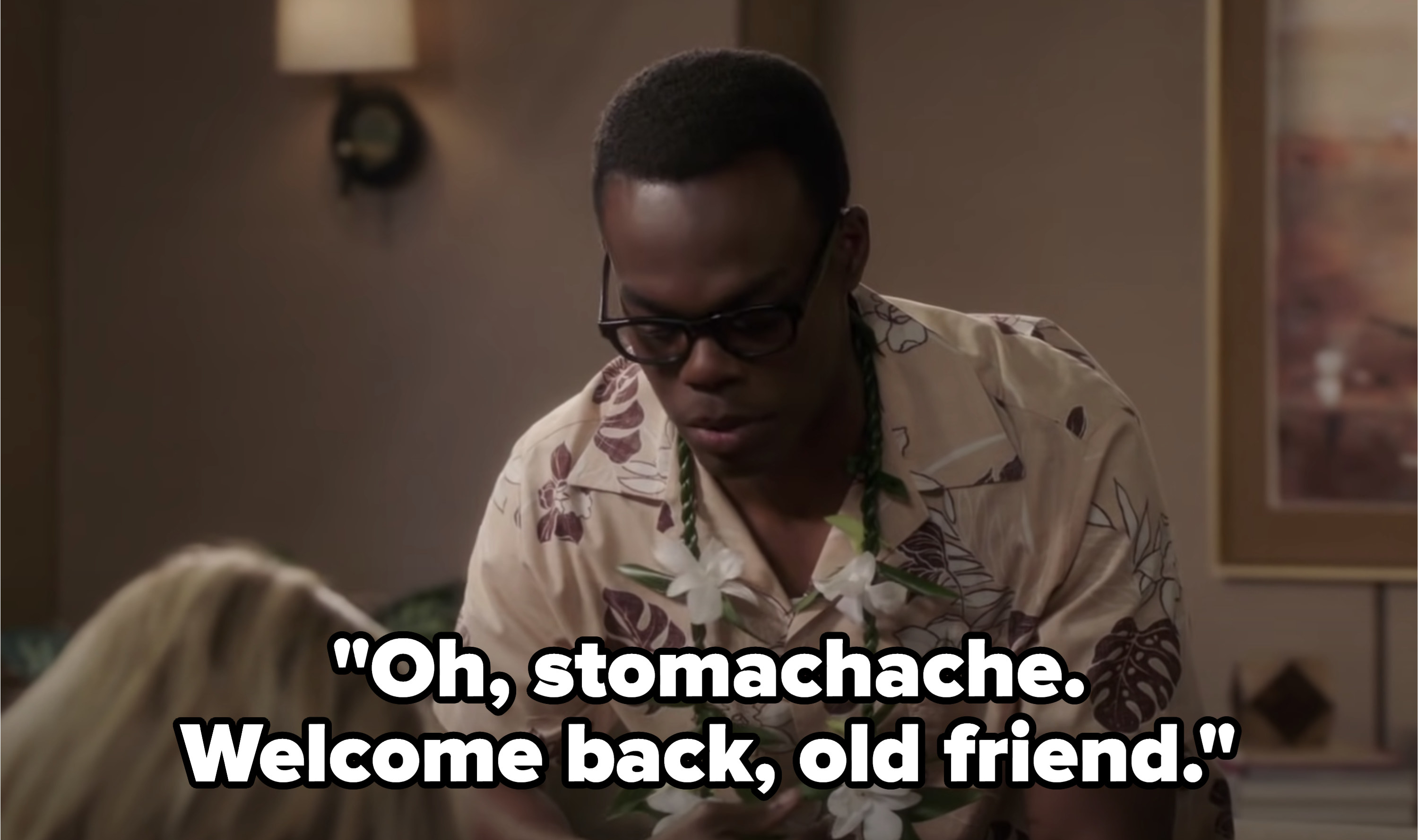 &quot;oh, stomachache, welcome back, old friend&quot;