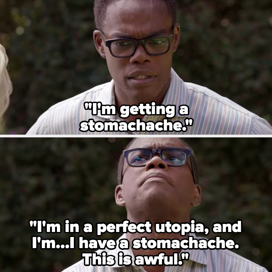 &quot;I&#x27;m getting a stomachache...I&#x27;m in a perfect utopia, and I&#x27;m...I have a stomachache. this is awful&quot;