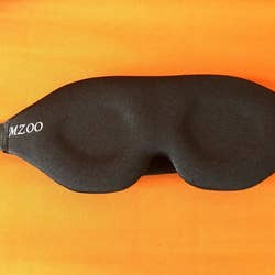 a reviewer photo of the outer view of the sleep mask