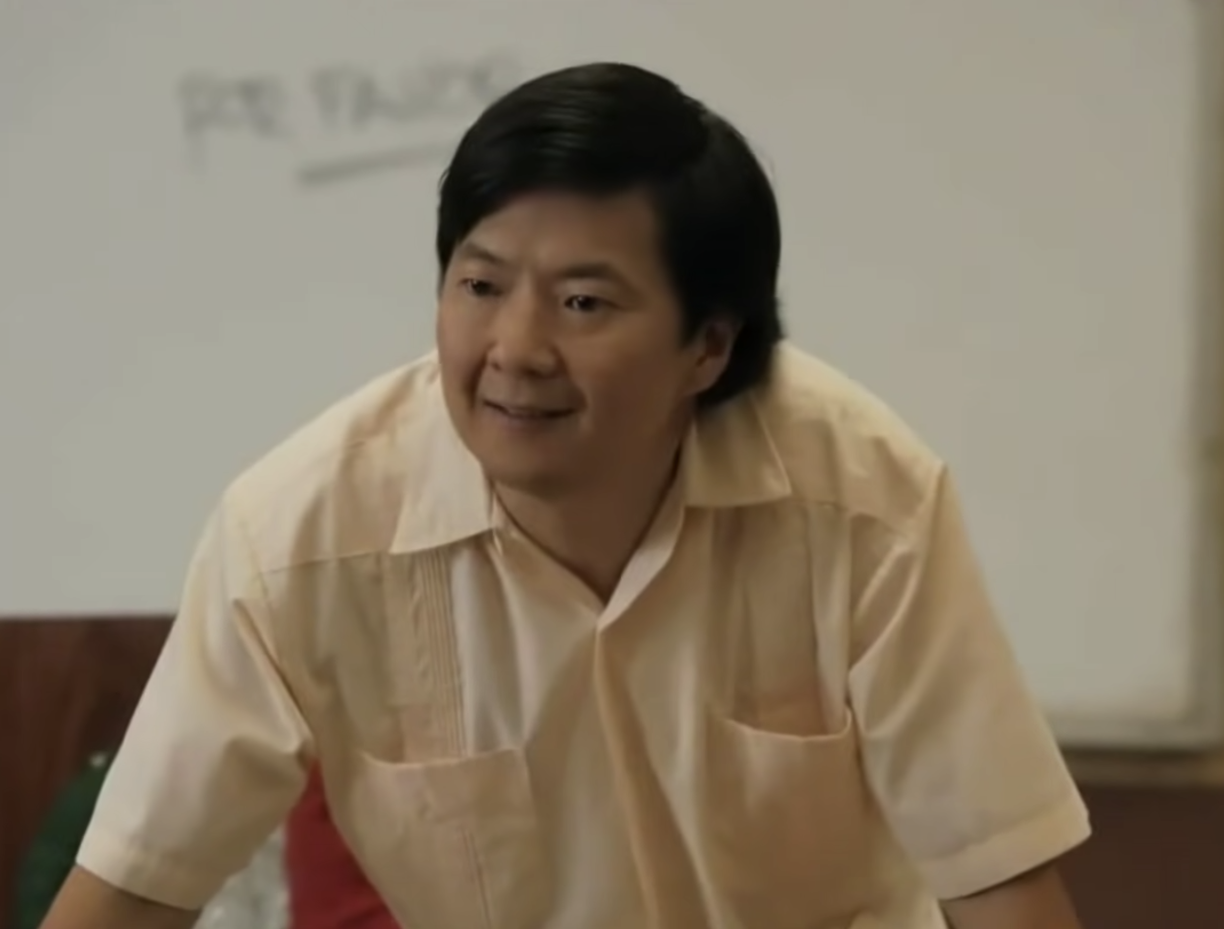 frustrated ben chang leaning over students&#x27; desks