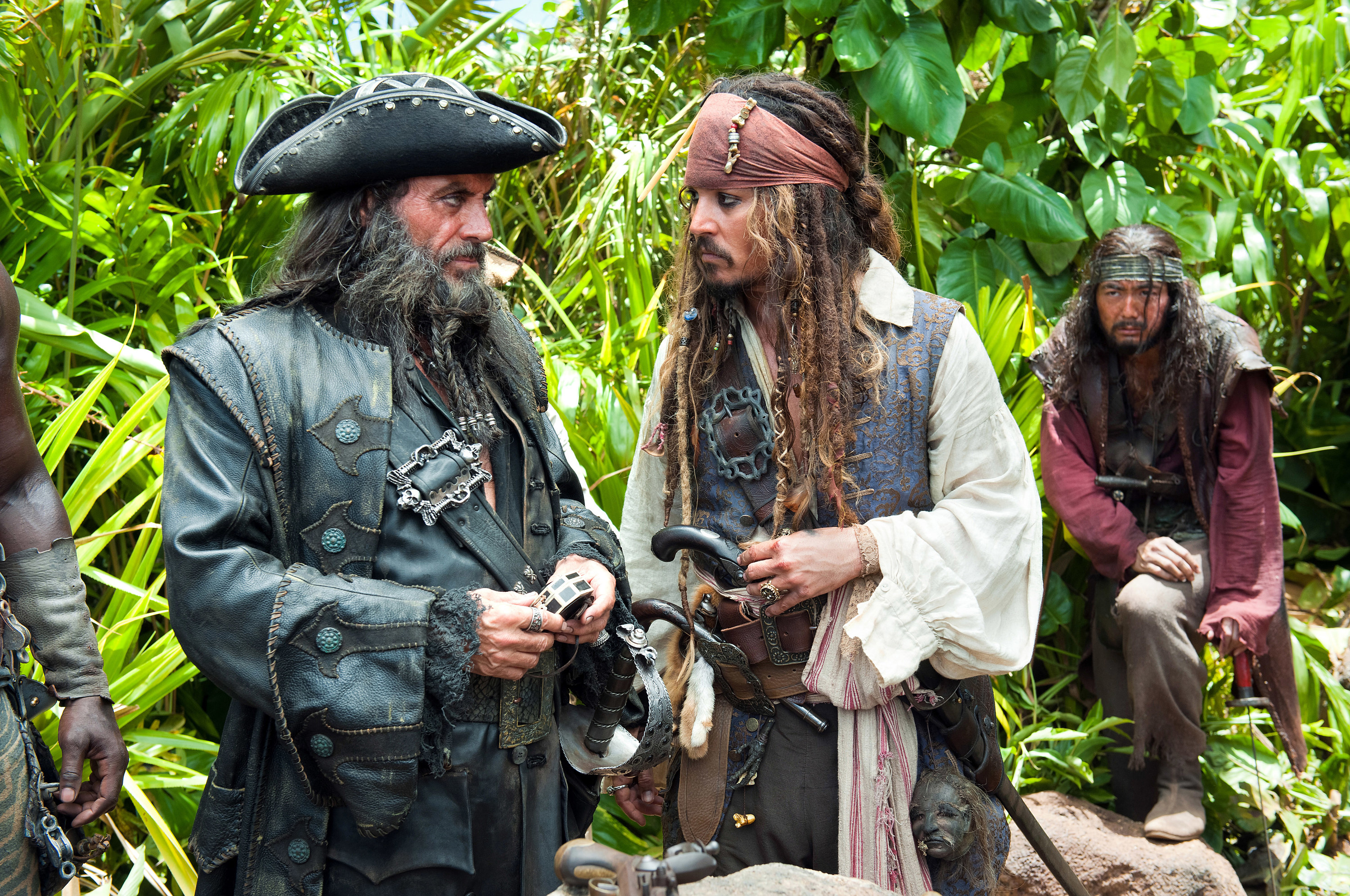 Ian McShane and Johnny Depp in “Pirates of the Caribbean: On Stranger Tides”