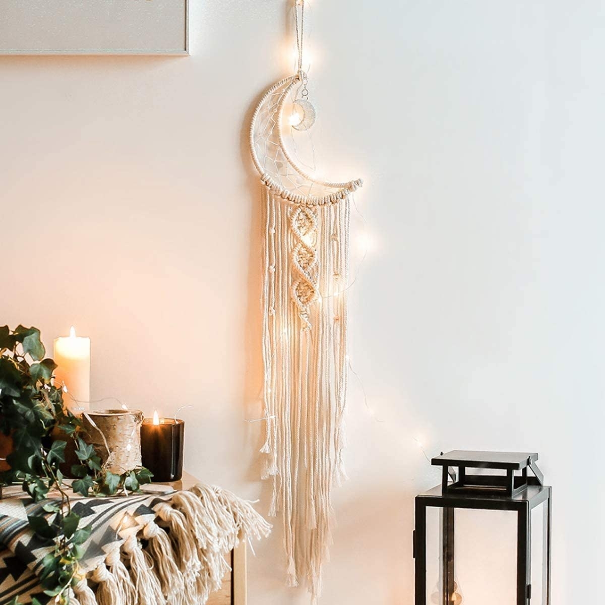 The macrame hanging on a wall