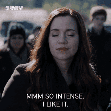 GIF of D'Arcy on Resident Alien saying