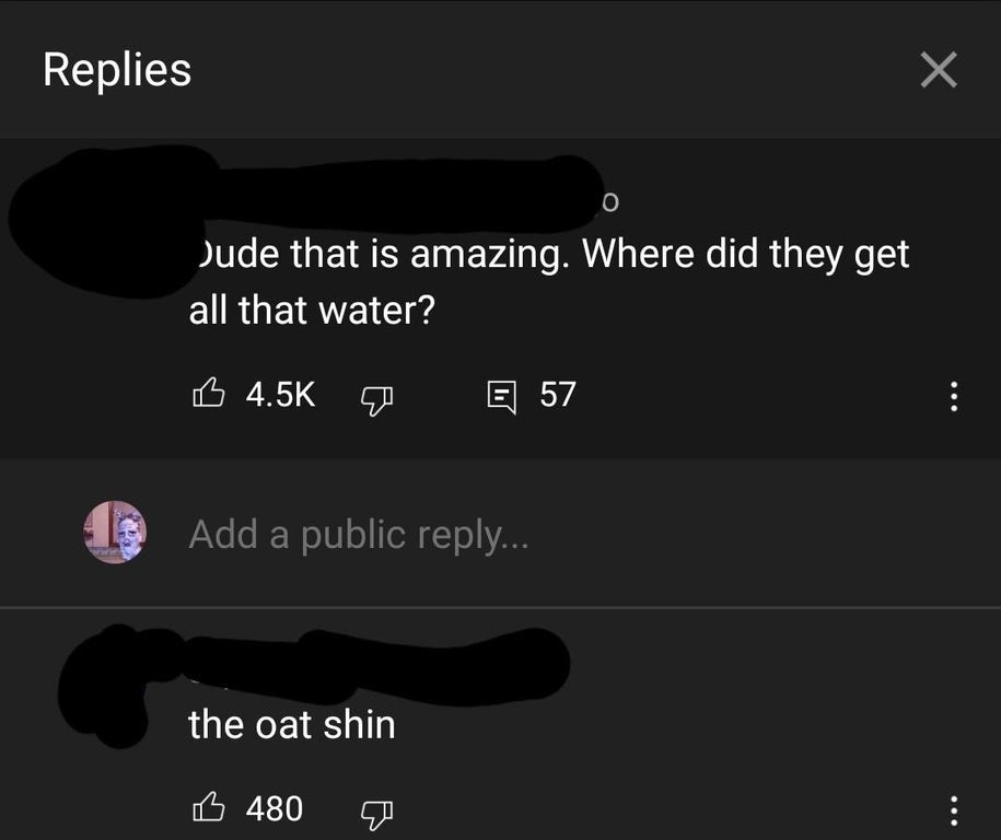 person confusing ocean aand oatt shin