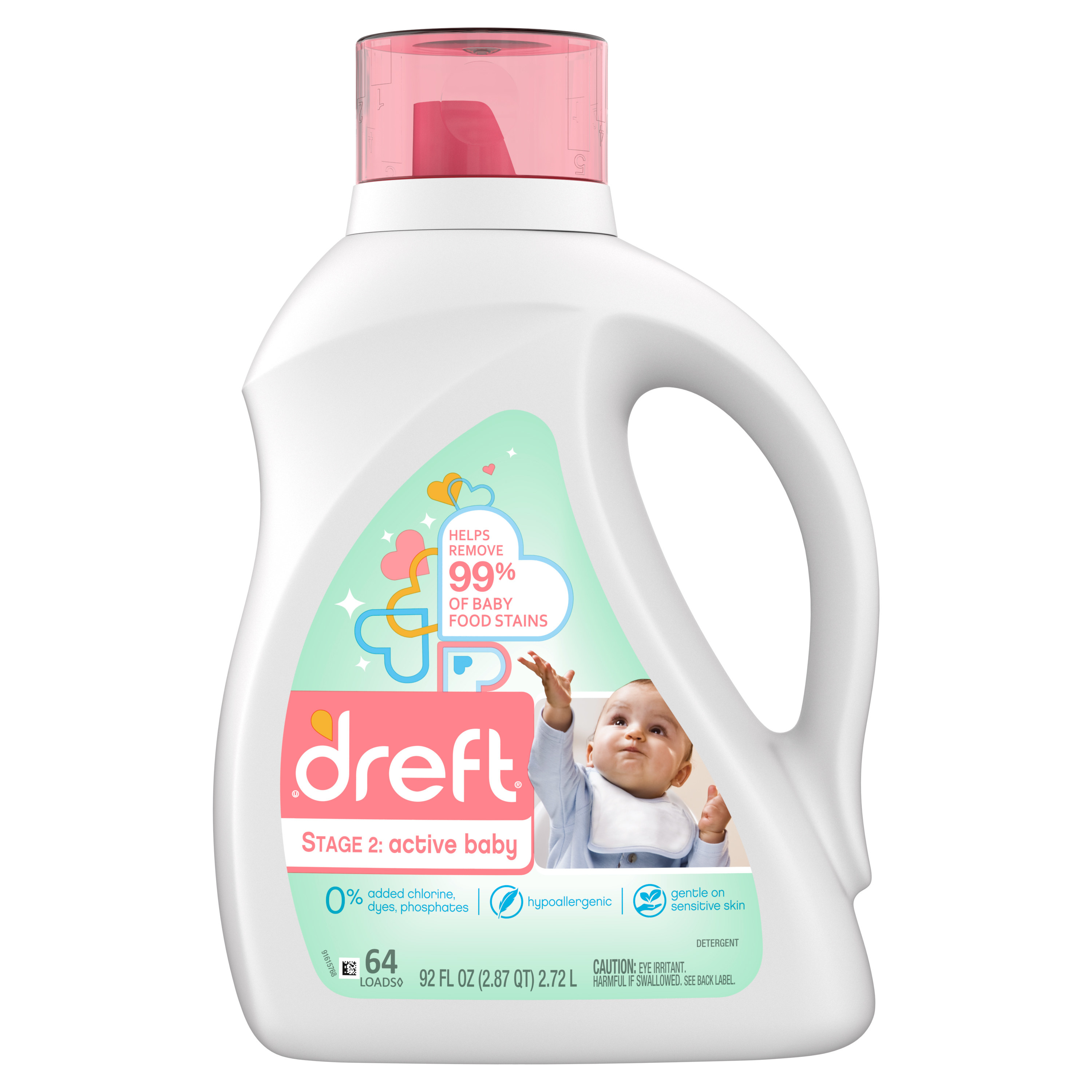A bottle of Dreft Stage 2 laundry detergent