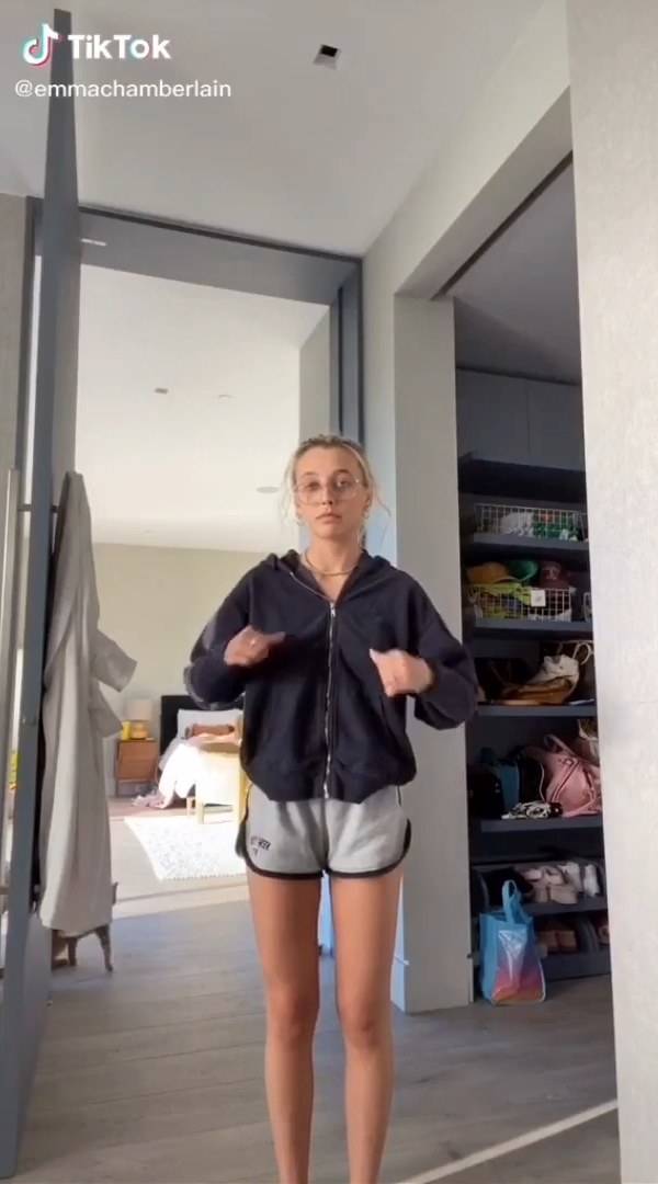 Emma dancing in her closet
